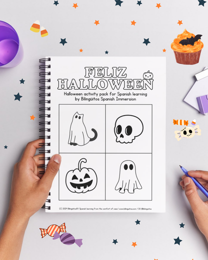 Bilingual Halloween-themed Activity Book (Free!)