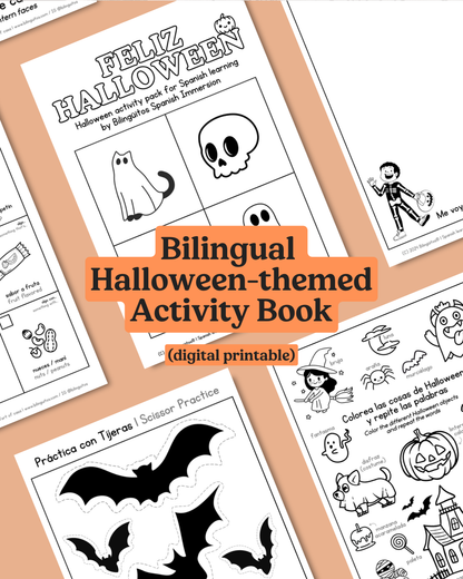 Bilingual Halloween-themed Activity Book (Free!)